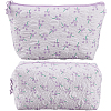 2Pcs 2 Styles Portable Travel Polyester Cosmetic Zipper Storage Clutch Bags ABAG-CY0001-01C-6