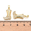Brass Micro Pave Cubic Zirconia Pendants KK-N254-239G-3