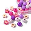 48Pcs 6 Styles DIY Food Grade Silicone & Polymer Clay Beads Jewelry Making Finding Kit DIY-FS0005-83A-3
