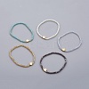 Electroplate Glass Beads Stretch Bracelets BJEW-JB04032-M-1