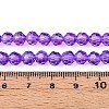 Baking Paint Transparent Glass Beads Strands LS-DGLA-A035-T6mm-A11-2