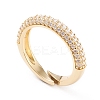 Adjustable Brass Micro Pave Cubic Zirconia Cuff Rings RJEW-L098-007A-G-2