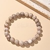 Natural Maifanite/Maifan Stone Bead Stretch Bracelets BJEW-K212-B-044-7