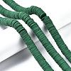 Flat Round Handmade Polymer Clay Beads CLAY-R067-12mm-46-4