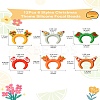 12Pcs 6 Styles Silicone Focal Beads SIL-CJ0002-44-8