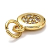 Brass Micro Pave Cubic Zirconia Charms ZIRC-H119-09G-3
