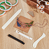 2Pcs ABS Plastic Letter Opener Knife and 2Pcs 2 Colors Glass Copper Foil Packaging Tool Sets TOOL-OC0002-16-4