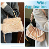 Round Plastic Imitation Pearl Beads Bag Extender Chains HJEW-TAC0082-8