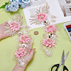 2Pcs Flower Polyester Embroider Thread Iron on/Sew On Patches DIY-ME0001-67A-3