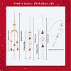 SUNNYCLUE 4Pcs 4 Style Christmas Theme Sun Catcher Glass Pendant Decorations AJEW-SC0001-51-2