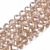 Electroplate Glass Beads Strands EGLA-A034-T6mm-B24-4