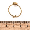 Flat Round 304 Stainless Steel Open Cuff Bangle Makings with Bezel Tray SA-CBABF3F-04G-05-3