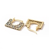 Cubic Zirconia Rectangle Hoop Earrings EJEW-C008-12G-02-2