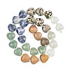 Gradient Color Natural Quartz & Dalmatian Jasper & Blue Spot Jasper & Green Aventurine & Picture Jasper Beads Strands G-B185-A02-4