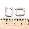 Brass Micro Pave Clear Cubic Zirconia Hoop Earrings EJEW-Z121-10P-5