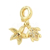 Brass Micro Pave Clear Cubic Zirconia Pendants KK-A263-01A-G-1