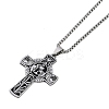 201 Stainless Steel Eucharist Holy Communion Cross Pendant Box Chain Necklaces LS-NJEW-M010-04P-1