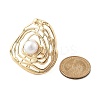 Round Alloy Adjustable Rings for Women RJEW-B108-04KCG-6