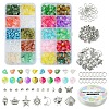 DIY Mixed Shapes Acrylic Beads & Alloy Pendants Bracelet Making Kits DIY-YW0010-99-1