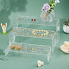 3Pcs 3 Sizes Marble Textured Acrylic Action Figure Display Risers ODIS-WH0030-52-6