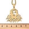 201 Stainless Steel Religion Jesus Pendant Necklaces NJEW-H065-01G-3