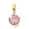 Brass Micro Pave Cubic Zirconia Charms KK-D356-05D-G-1