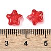 Transparent Spray Painted Frosted Glass Beads GLAA-NH0003-01I-3