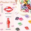 100Pcs UV Plating Opaque Acrylic Beads PACR-CJ0001-50-2