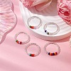 5Pcs Glass Seed Beads Stretch Rings for Women RJEW-JR00734-2
