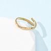 304 Stainless Steel Open Cuff Rings for Women RJEW-K309-12G-3