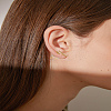 2 Pair Alloy Stick Stud Earrings for Women EJEW-LP0013-03G-1