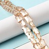 AB Color Plated Transparent Glass Beads Strands EGLA-P051-06A-A06-2