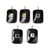 Natural Obsidian Pendants LS-G-I391-03G-12-1