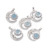 Natural Aquamarine Pendants X-KK-A173-04P-04-1