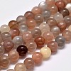 Grade AA Natural Multi-Moonstone Bead Strands G-M296-01-6mm-1