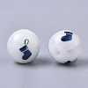 Christmas Opaque Glass Beads LS-EGLA-R113-04F-2