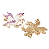 Rack Plating Alloy Enamel Pendants FIND-Q099-05B-G-2