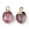 Natural Strawberry Quartz Charms X-G-N326-58F-3