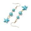 Synthetic Turquoise Dangle Earrings EJEW-JE05849-02-4