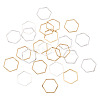 24Pcs 2 Colors Brass Linking Rings KK-TA0003-08-2