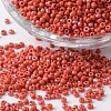 12/0 Ceylon Pearl Luster Plated Round Glass Seed Beads SEED-K003-2mm-M08-01-1
