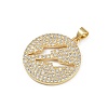 Brass Micro Pave Cubic Zirconia Pendants KK-S528-03G-2