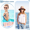 100Pcs 10 Styles Polyester & PU Leather Sequins Starfish & Shell Shape Applique for Clothing Dress Bag Garment Accessories DIY-GA0009-22-5