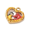 304 Stainless Steel Enamel Pendants STAS-L316-21G-01-2