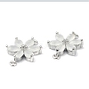 Brass Pave Cubic Zirconia Connector Charms KK-B072-01P-01-3