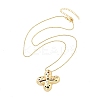 Brass Micro Pave Cubic Zirconia Letter Pendant Necklaces KK-Z069-01G-X-2