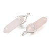 Natural Rose Quartz Pendants G-H360-01S-11-2