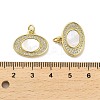Brass Micro Pave Clear Cubic Zirconia Pendants KK-K365-02H-G-3