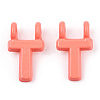 Rack Plating Spray Painted Alloy 2-Loop Link Pendants PALLOY-N176-01T-2
