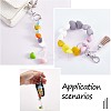 100Pcs Heart Silicone Beads for Keychain Making Cute Silicone Beads Bulk Silicone Bead Kit for Jewelry DIY Craft Making JX310A-7